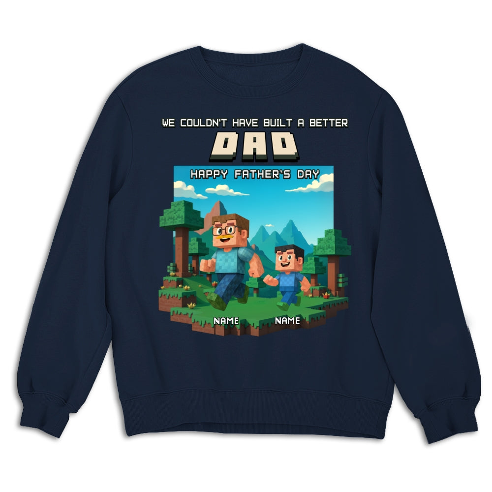 Built A Better Grandpa - Personalized Custom Shirt