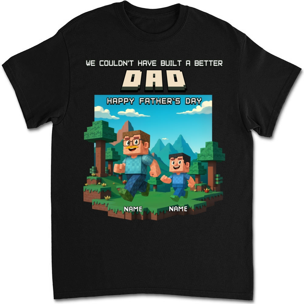 Built A Better Grandpa - Personalized Custom Shirt