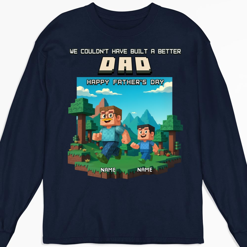 Built A Better Grandpa - Personalized Custom Shirt