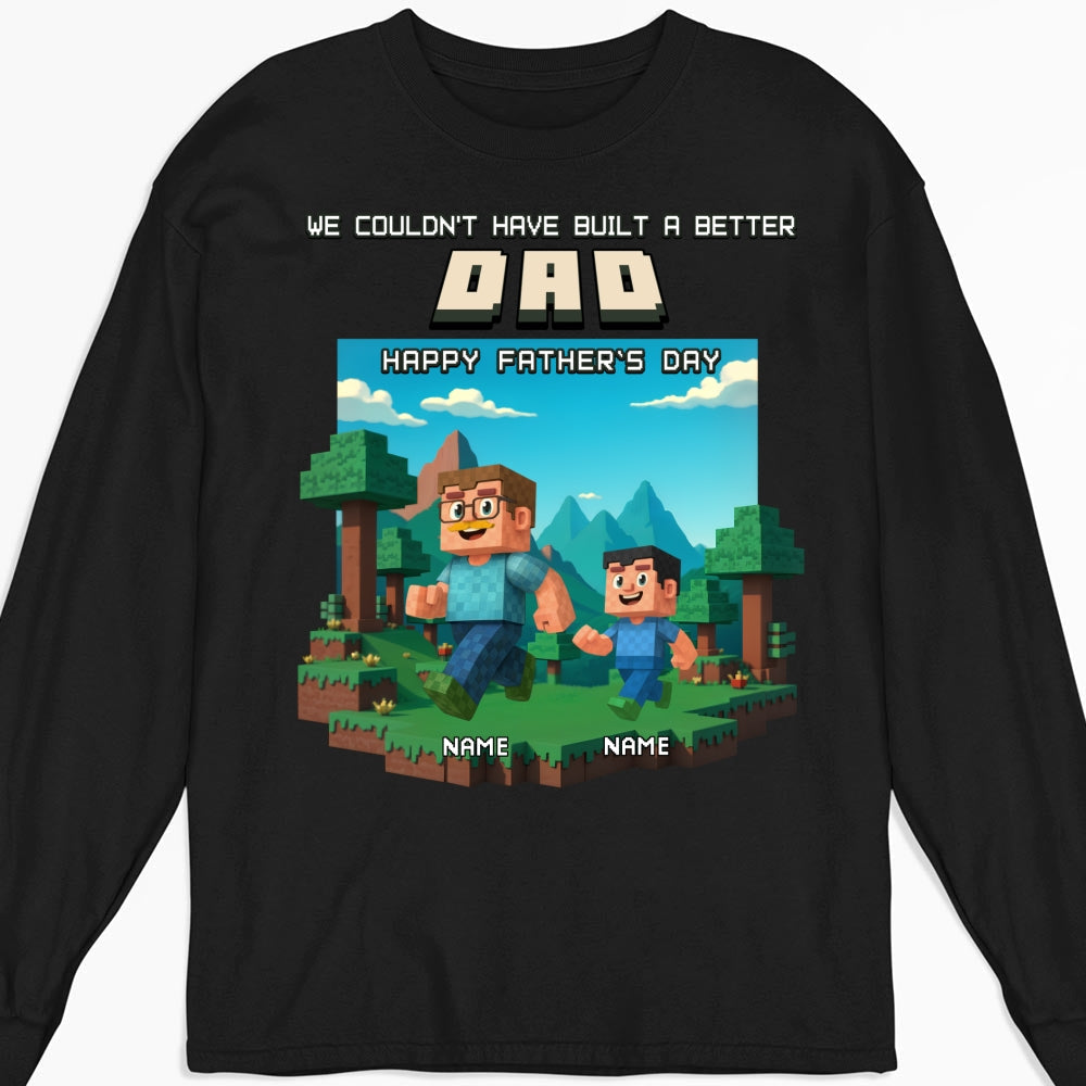 Built A Better Grandpa - Personalized Custom Shirt