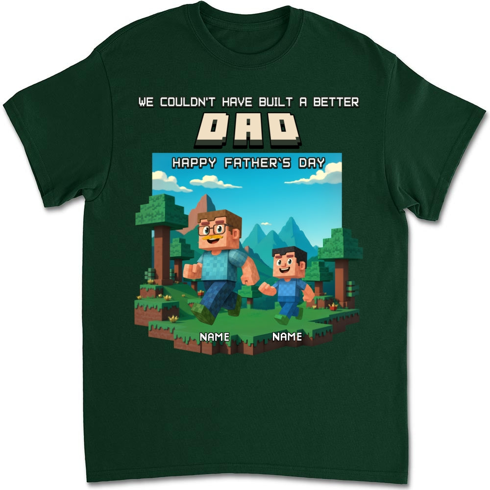 Built A Better Grandpa - Personalized Custom Shirt