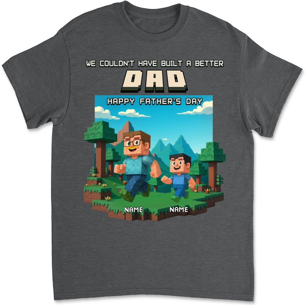 Built A Better Grandpa - Personalized Custom Shirt
