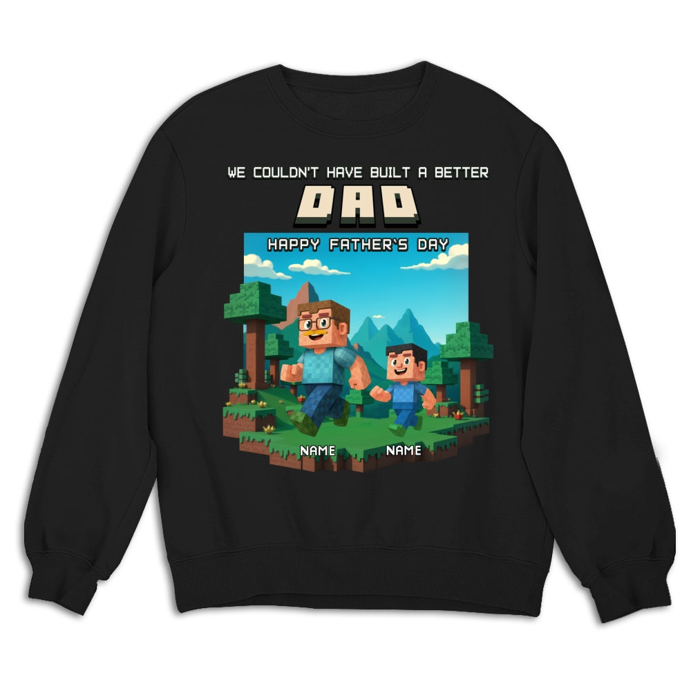 Built A Better Grandpa - Personalized Custom Shirt