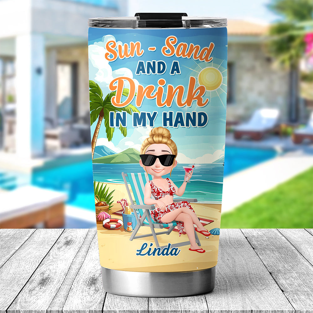 Beach Vacation - Personalized Custom Tumbler