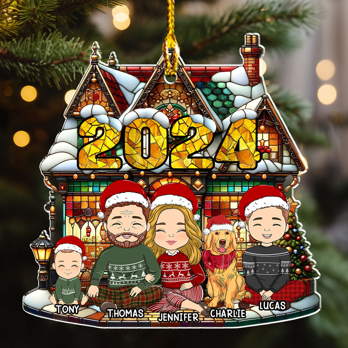 Warm Family - Personalized Custom Acrylic Ornament