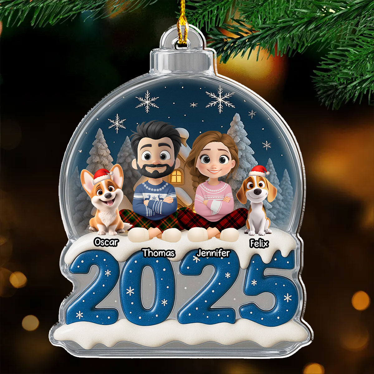 We And Our Dog This Year - Personalized Custom Acrylic Ornament