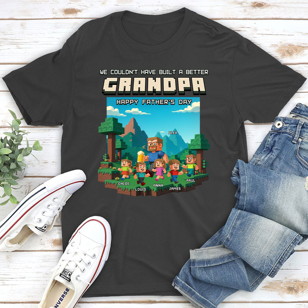 Built A Better Grandpa - Personalized Custom Shirt
