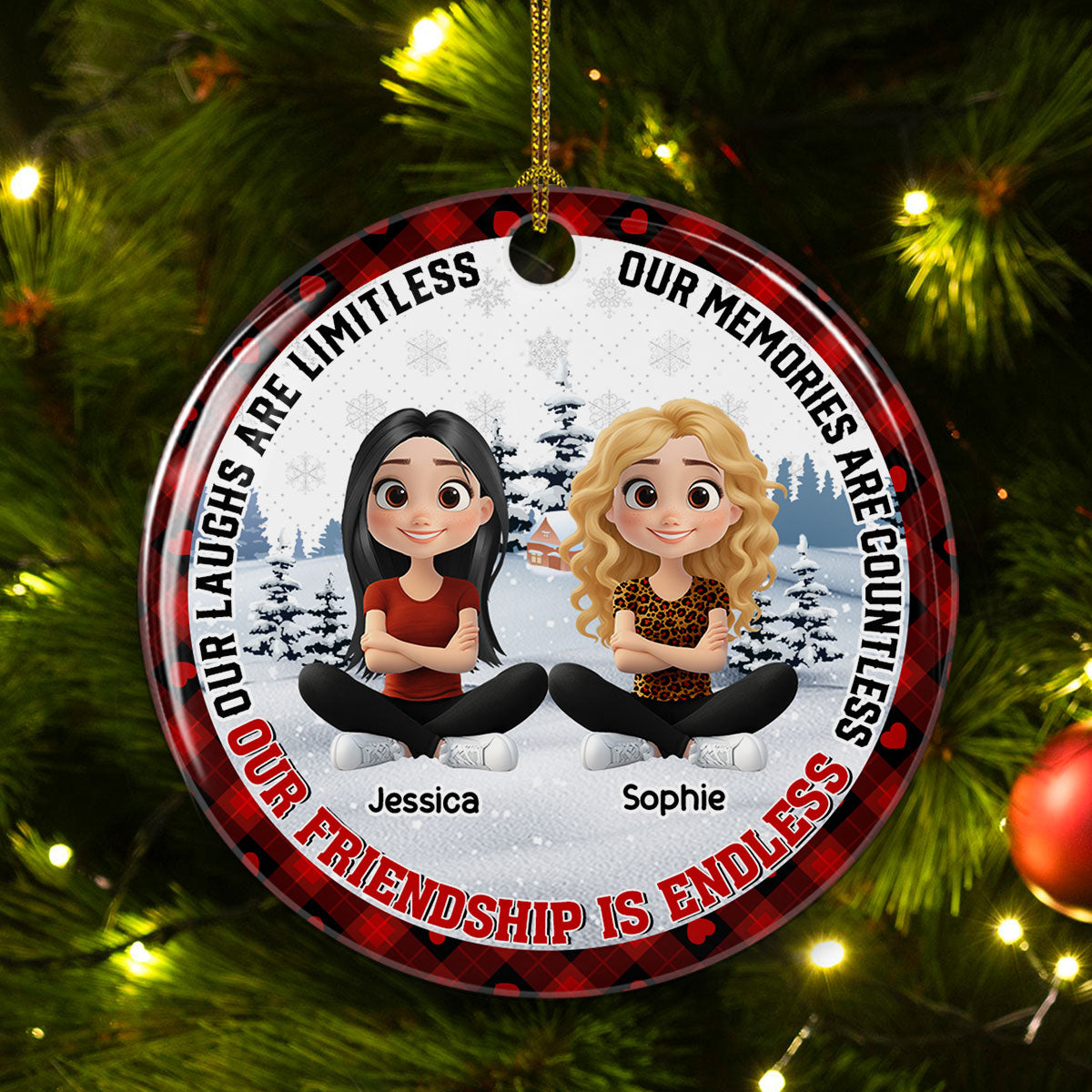 Our Friendship Is Endless Ver New - Personalized Custom Ceramic Ornament