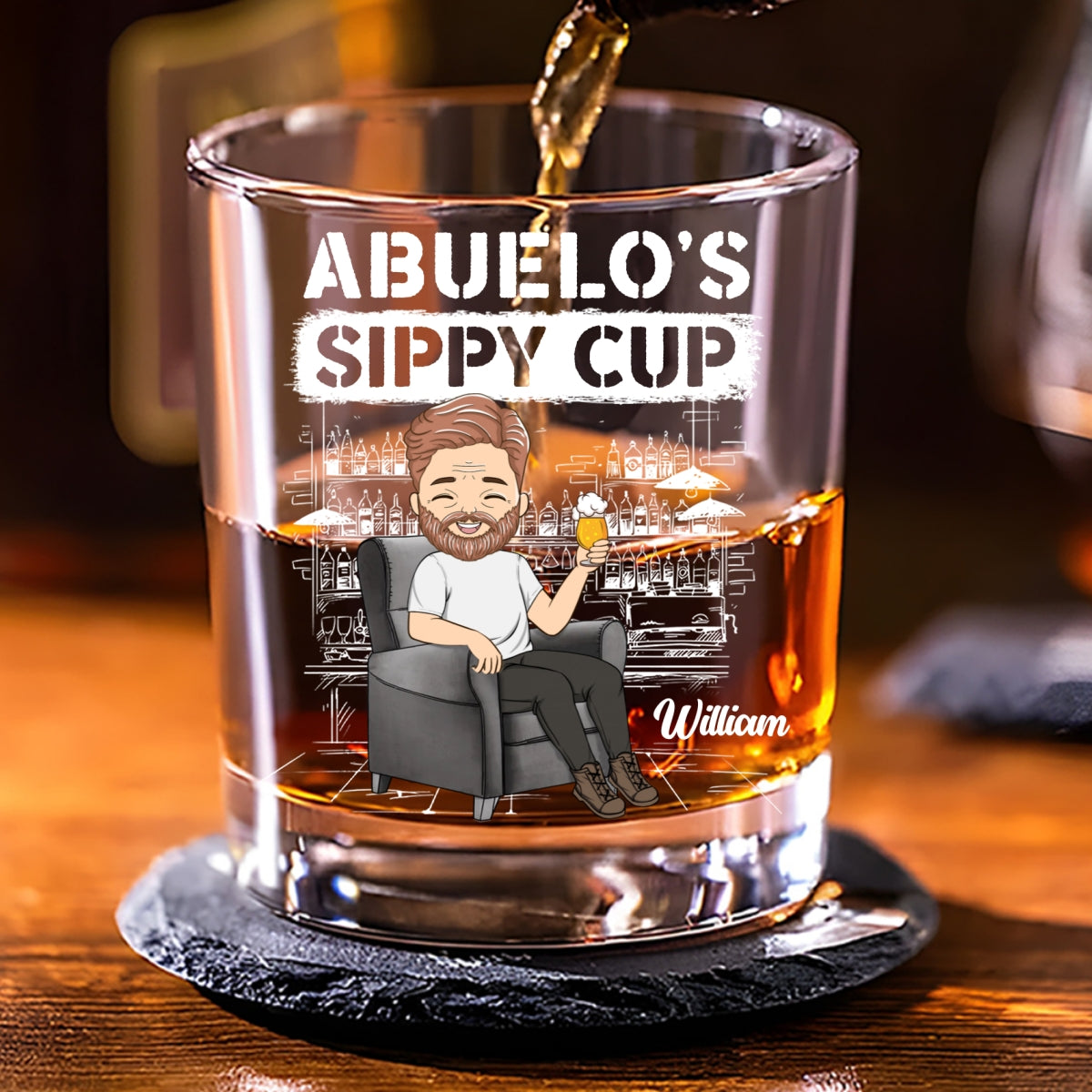 Dad Sippy Cup - Personalized Custom Whiskey Glass
