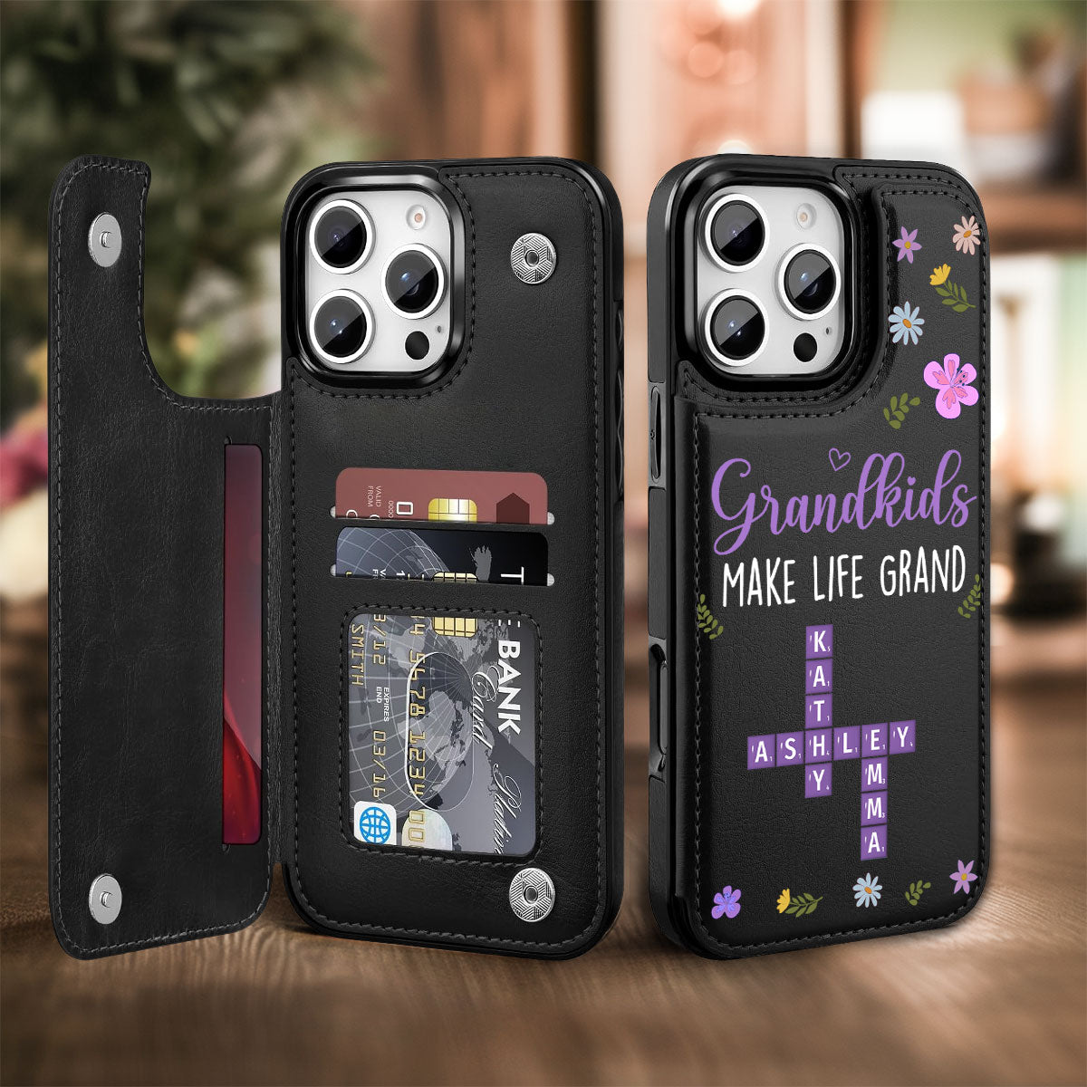 Make Life More Grand - Personalized Custom Leather Phone Case