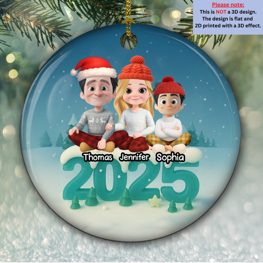 See Through You - Personalized Custom 3D Effect Ceramic Ornament