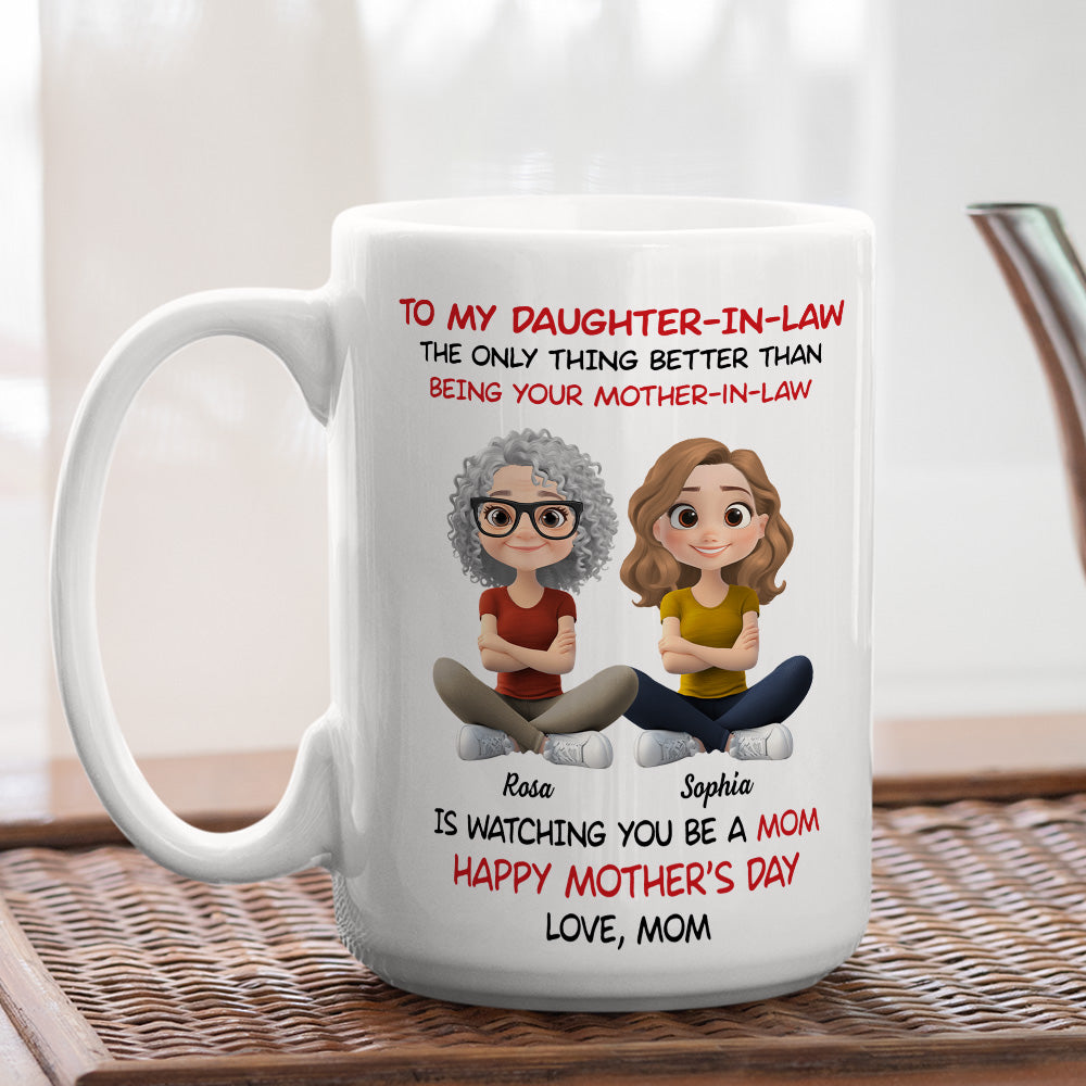 My Grandkids Having You As Their Mom - Personalized Custom Coffee Mug