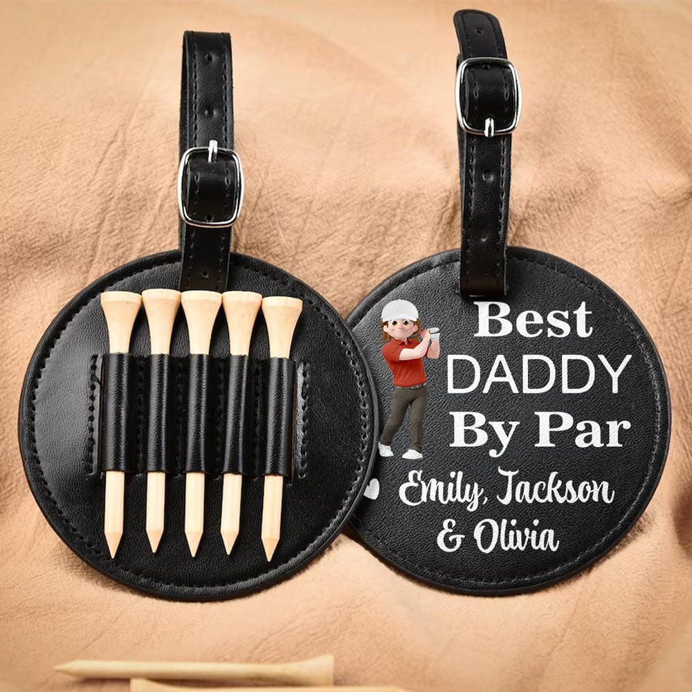 Best Daddy By Par - Personalized Custom Golf Tee Bag