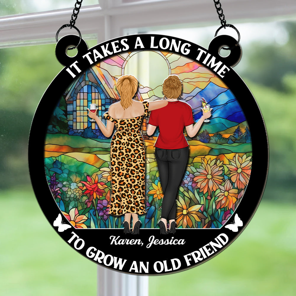 Old Friends - Personalized Custom Suncatcher