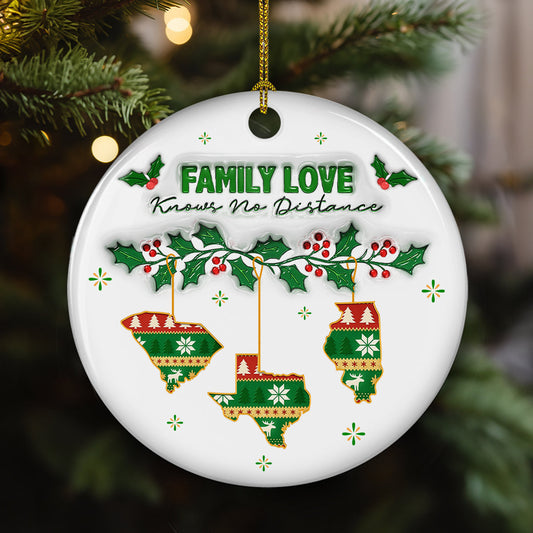 No Distance Known - Personalized Custom 3D Inflated Effect Ceramic Ornament