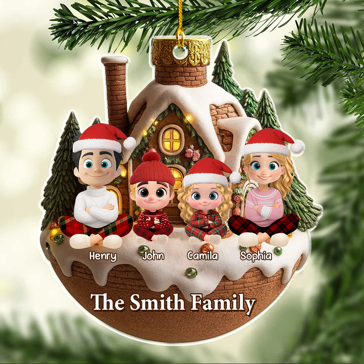 Winter Wonderland House - Personalized Custom Acrylic Ornament