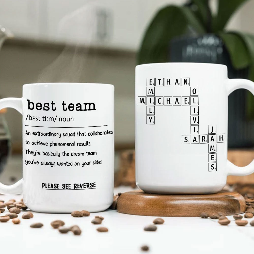 Coworker Crossword - Personalized Custom Coffee Mug