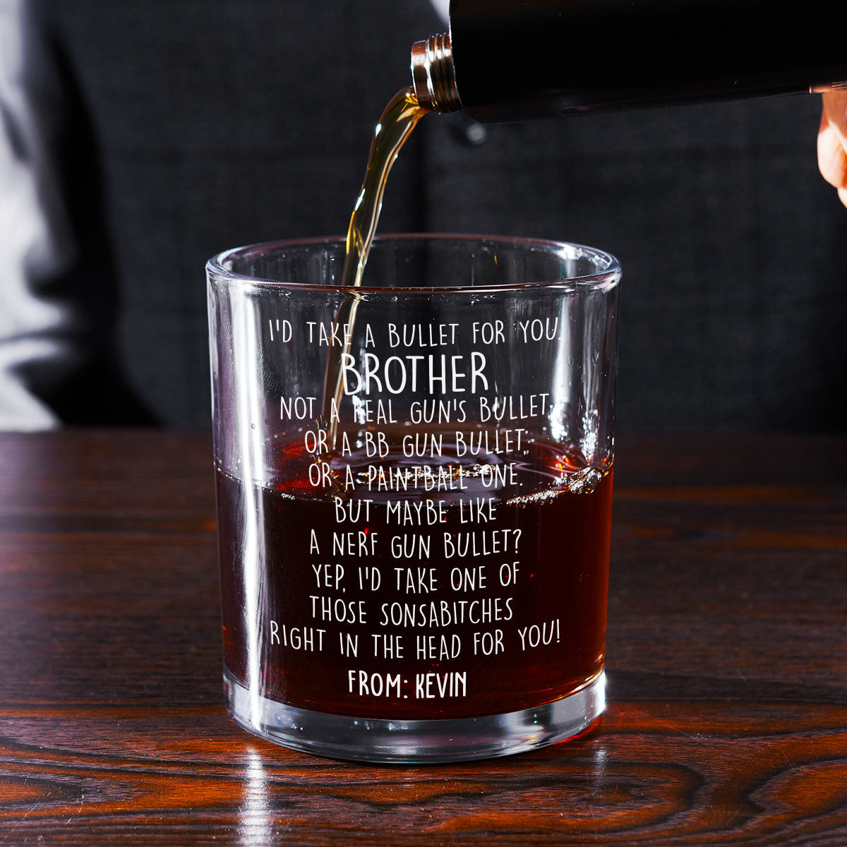 Right In The Head For You - Personalized Custom Whiskey Glass