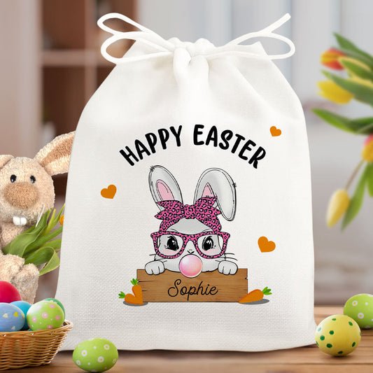 Happy Easter Cute Bunny - Personalized Custom Favor Bag