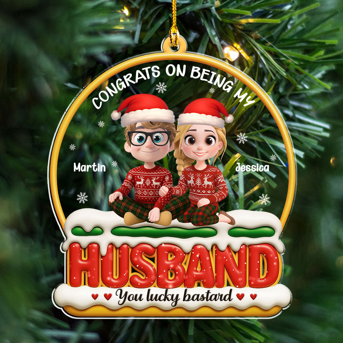 Lucky You - Personalized Custom Acrylic Ornament