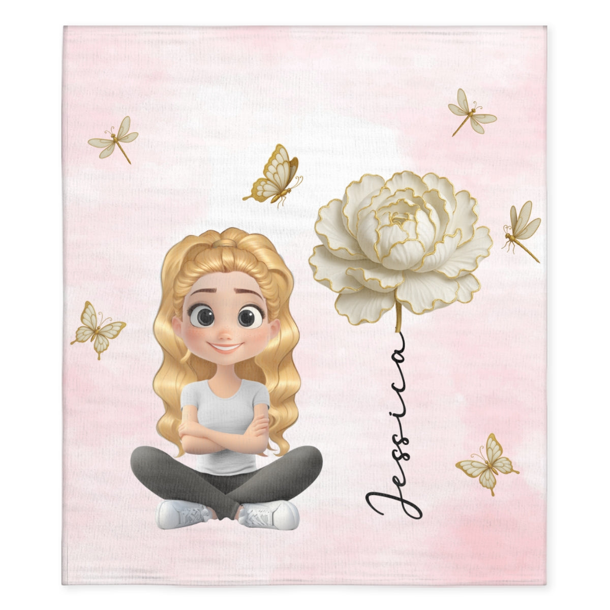 Floral Soul - Personalized Custom Fleece Blanket