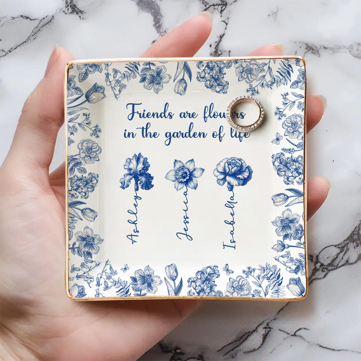 Friends Are Sunshine For Souls - Personalized Custom Jewelry Dish