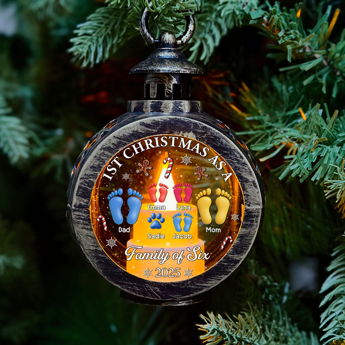 Our First Christmas - Personalized Custom Christmas Lantern