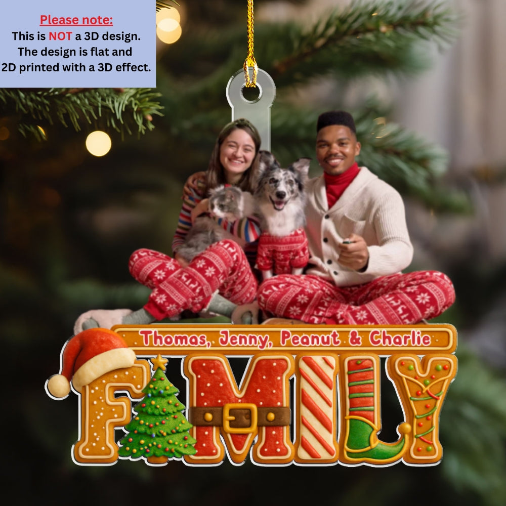 Our Christmas Laughter Photo - Personalized Custom Acrylic Ornament