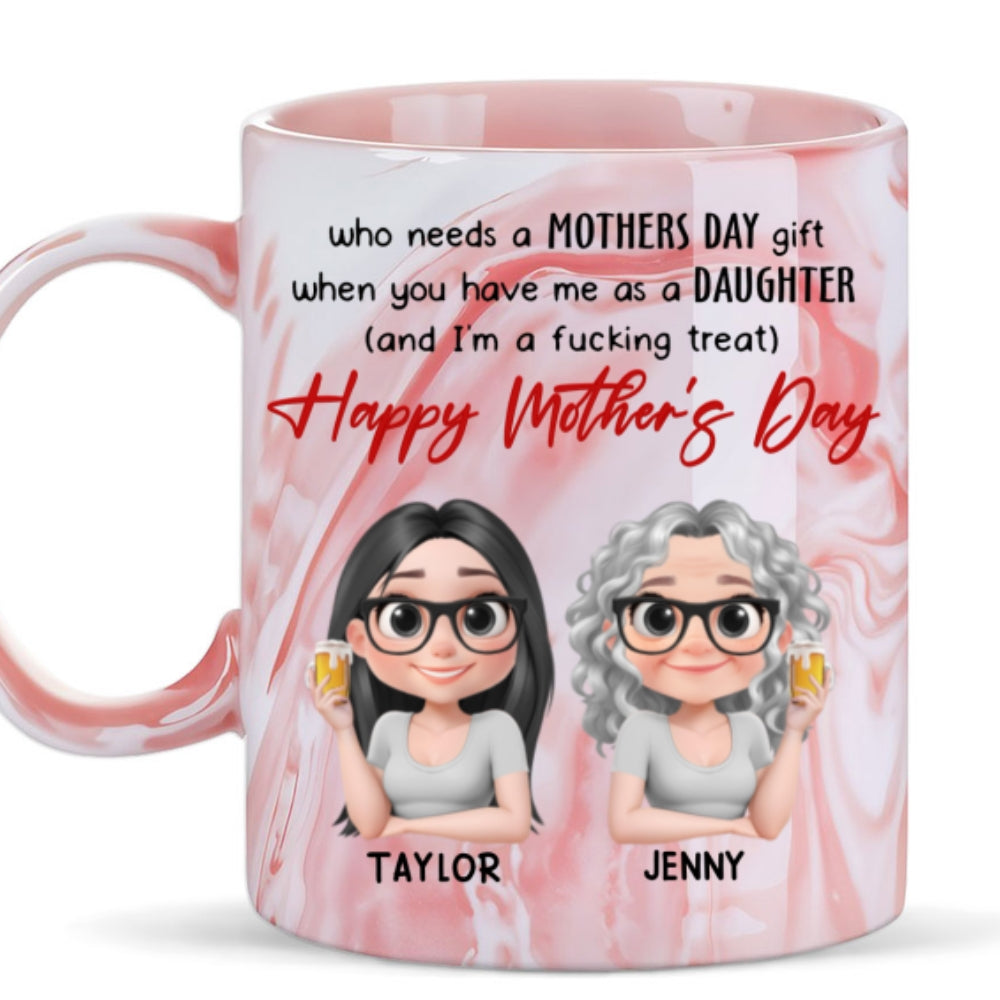 Flawless Child Zero Receipt Needed - Personalized Custom Pink Marble Mug