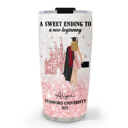 A Sweet Ending To A New Beginning - Personalized Custom Tumbler