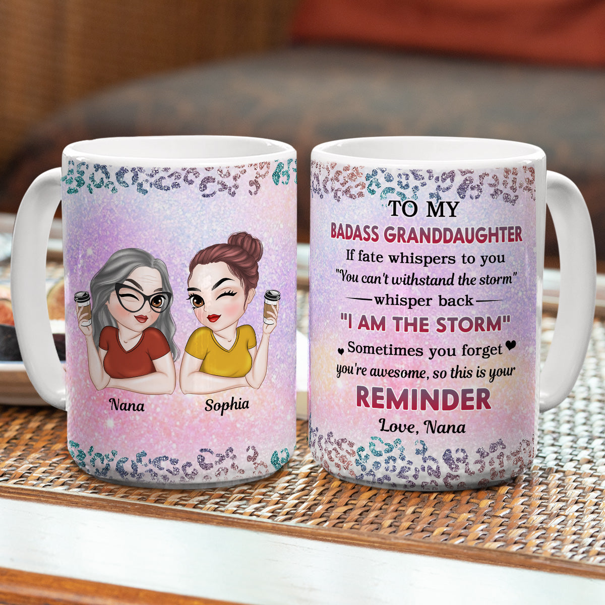 My Brave Granddaughter - Personalized Custom Coffee Mug