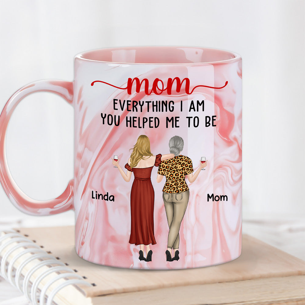 Everything I Am - Personalized Custom Pink Marble Mug