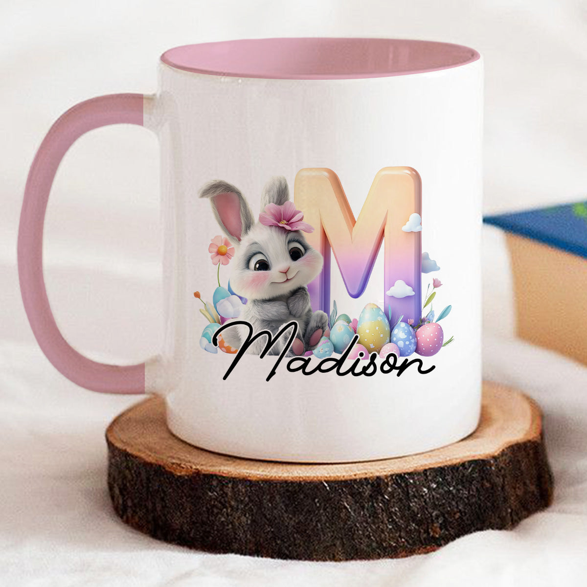 Lovely Bunny Kid - Personalized Custom Accent Mug