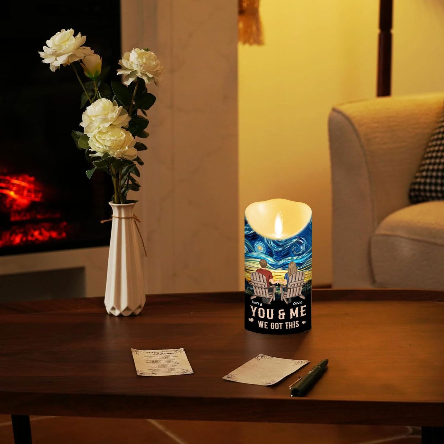 You And Me We Got This - Personalized Custom LED Candle