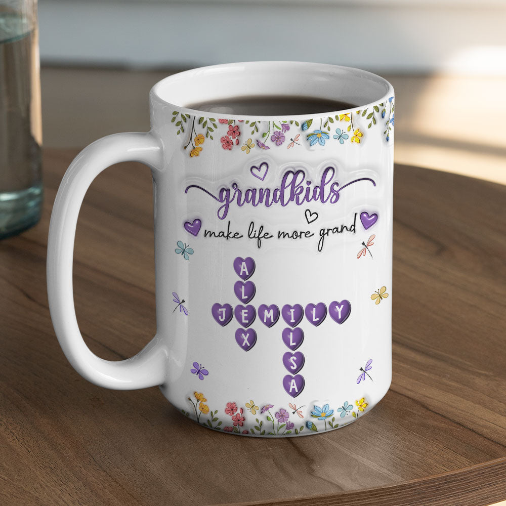 Kids Make Life More Grand - Personalized Custom 3D Inflated Effect Mug