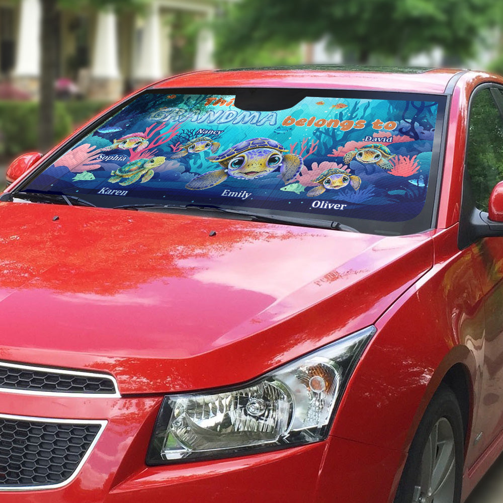 Grandma Turtle - Personalized Custom Car Sunshade