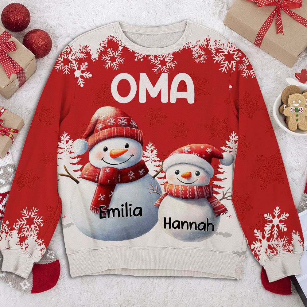 Meine Lieblingsmenschen Nennen Mich Großmutter - Personalisierbares Sweatshirt mit Rundumdruck