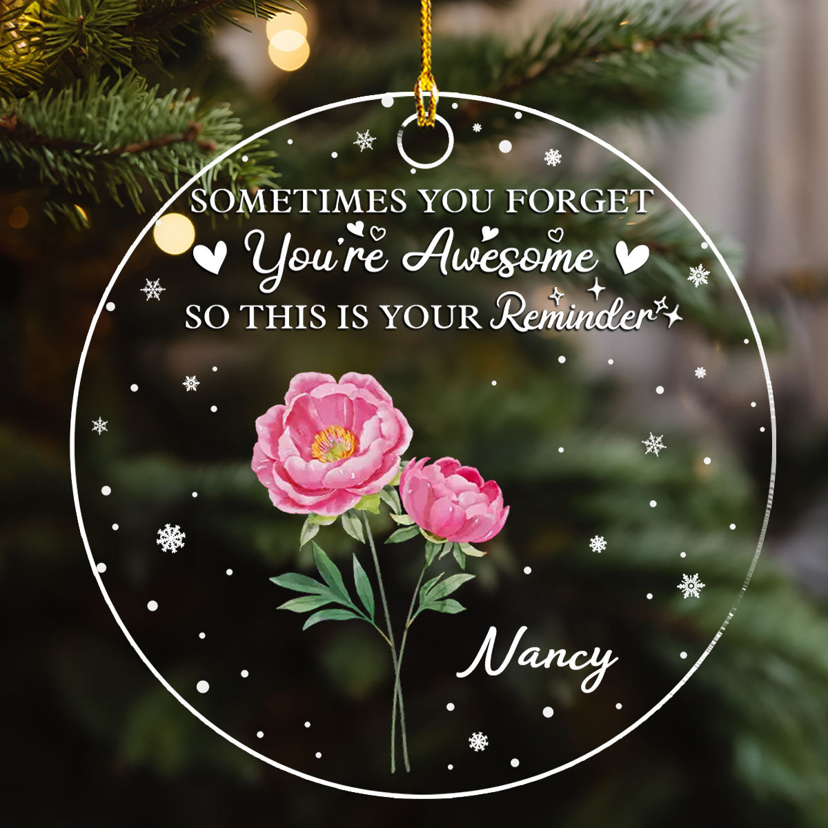 You Are Awesome - Personalized Custom Acrylic Ornament