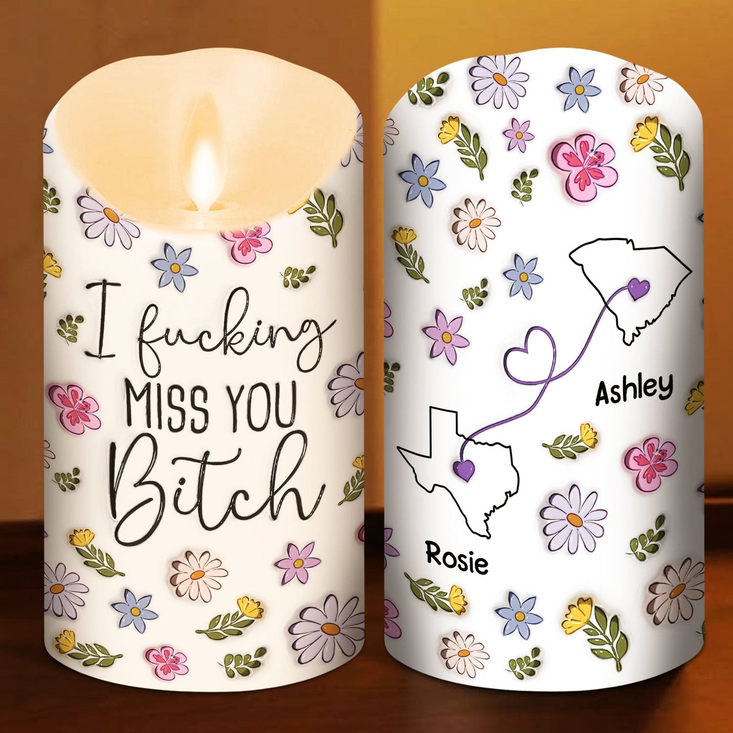 Miss My Bestie - Personalized Custom LED Candle