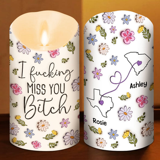 Miss My Bestie - Personalized Custom LED Candle