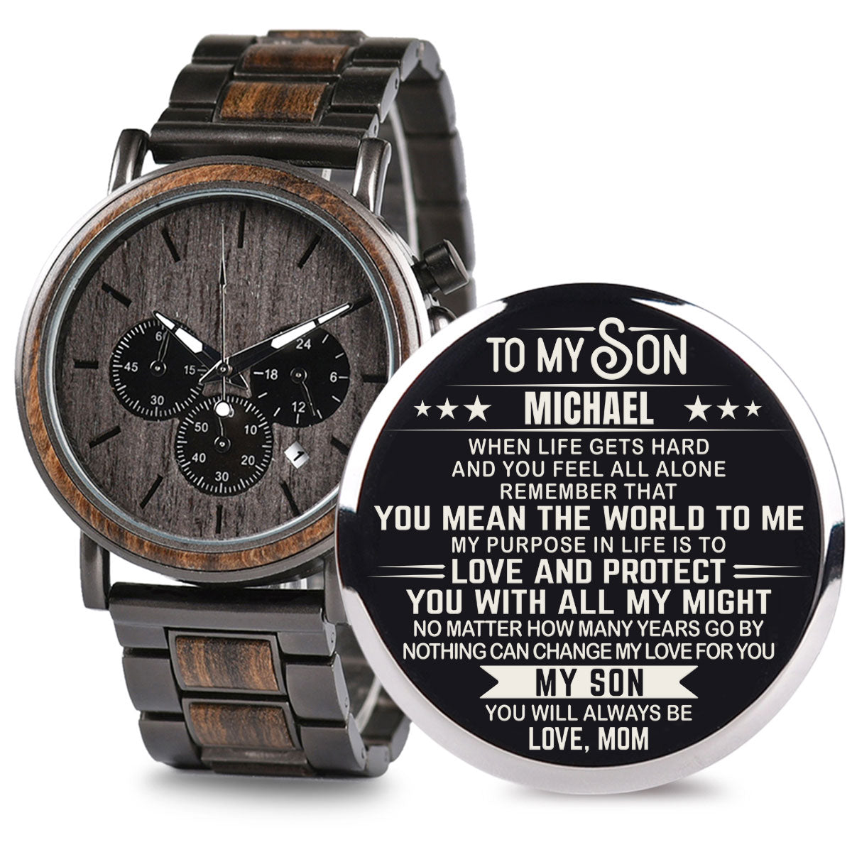 You Mean The World To Me - Personalized Engraved Wooden Watches GQ026