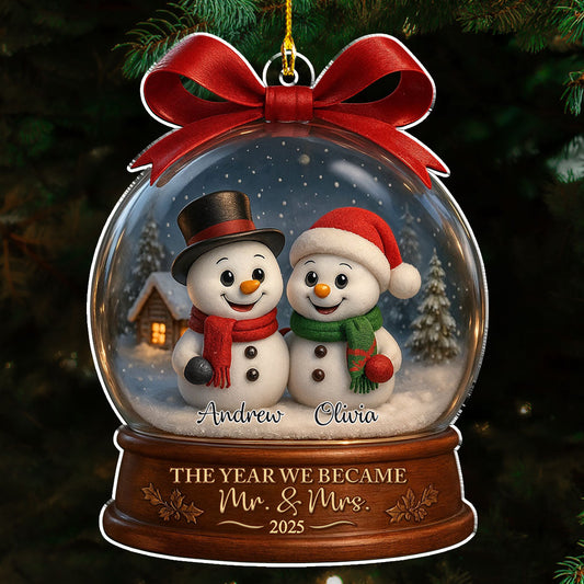 Snowy Day You And Me - Personalized Custom 3D Effect Acrylic Ornament