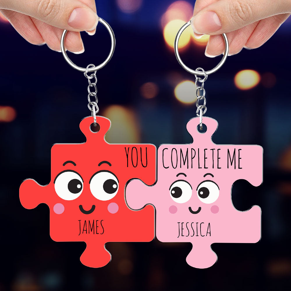 You Complete Me - Personalized Custom Couple Acrylic Keychain