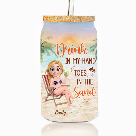 Life Is Better At The Beach - Personalized Custom Glass Can