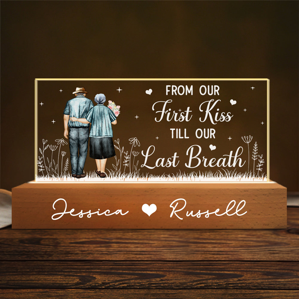 First Kiss Last Breath - Personalized Custom Acrylic 3D LED Night Light