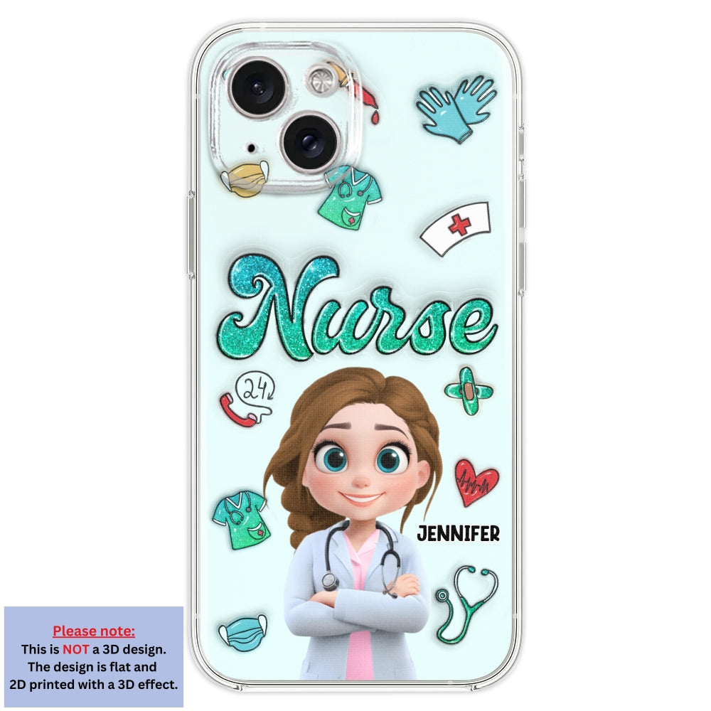 Proud To Nurse Life - Personalized Custom 3D Inflated Effect Phone Case