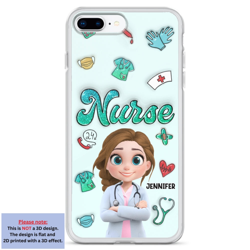 Proud To Nurse Life - Personalized Custom 3D Inflated Effect Phone Case