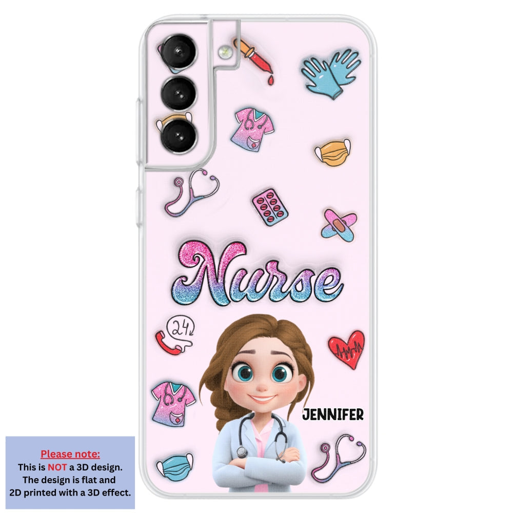 Proud To Nurse Life - Personalized Custom 3D Inflated Effect Phone Case