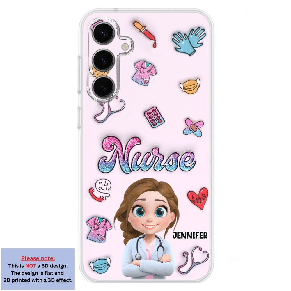 Proud To Nurse Life - Personalized Custom 3D Inflated Effect Phone Case