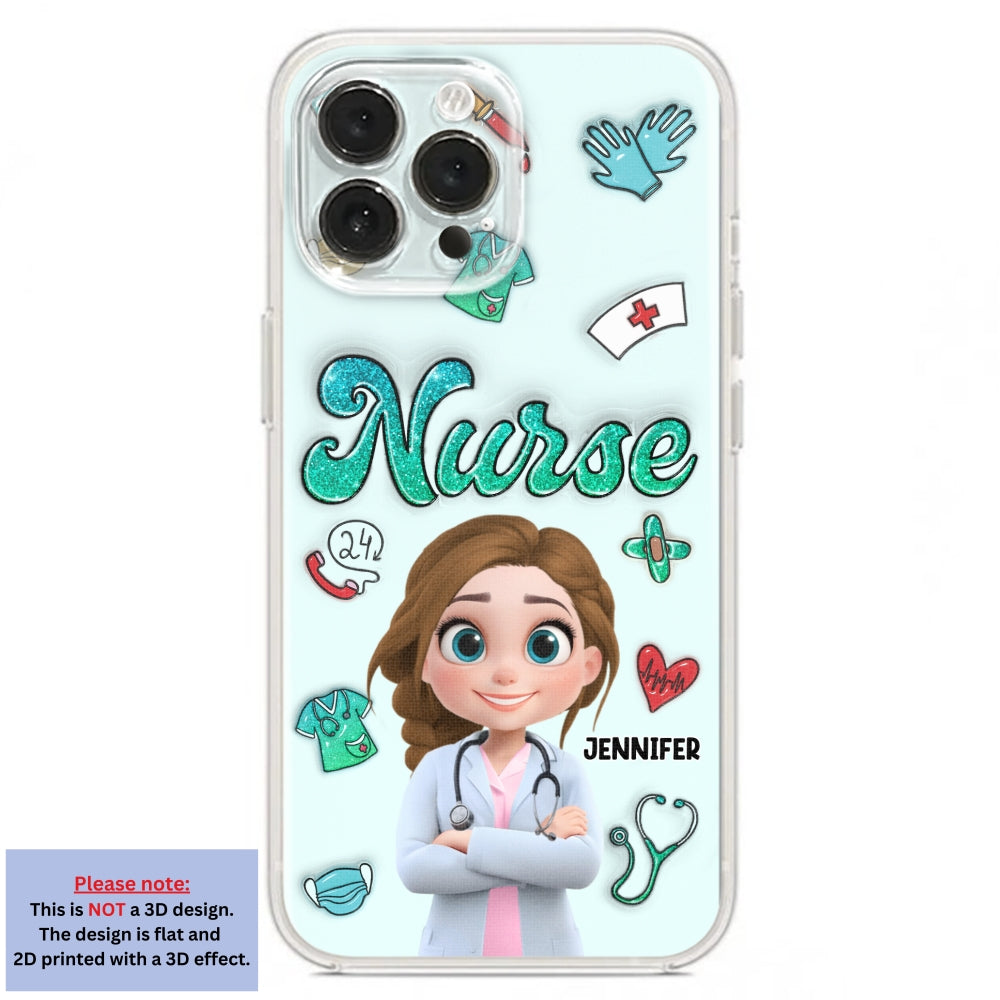 Proud To Nurse Life - Personalized Custom 3D Inflated Effect Phone Case